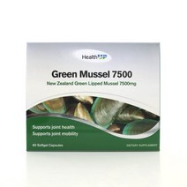 헬스업 뉴질랜드 푸른홍합 7500mg 60정 초록입 초록잎 홍합 추출오일 푸른입 초롱잎홍합 청 홍합 청홍합 mussel, 1개