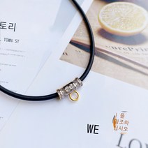 공장 가격 원판 태국 신형 라텍스 스판 링 마이크로 다이아몬드 도금 단추 불표 체인 소프트 목걸이 펜던트 3mm
