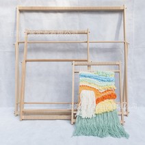 목재 태피스트리 직조 기계 핸드메이드 직기 DIY 사각형 프레임 뜨개질 기계 부드러운 표면 너도밤나무 목재 공장 가격, [01] 45x35x22cm