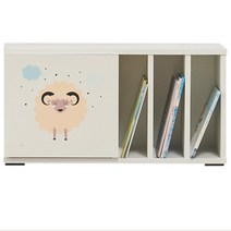 낮은 도어형 이케아 책장 책꽂이 거실 원룸 아이방 유치원 틈새수납장 국내제작 다용도진열대, H6654, 백색란(좌)