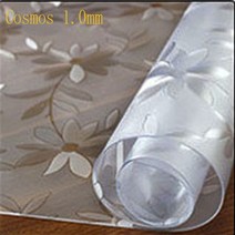 착시매트 착시러그 PVC 테이블 매트 투명 d '방수 식탁보 오일 주방 패턴 유리 부드러운 천 커버 1.0mm