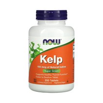 나우푸드 KELP 150mg 200정 다시마 추출물 아이오딘, 1개, 200개