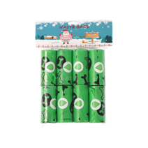 강아지 배변봉투 세트 똥츄 케이스 리필, (5)생분해 라벤더 초록(8롤)