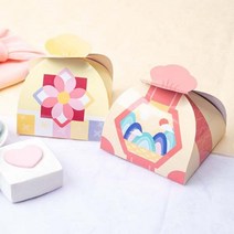 DIY 전통문양 종이복주머니 떡포장상자 미니선물상자, 일월오봉도