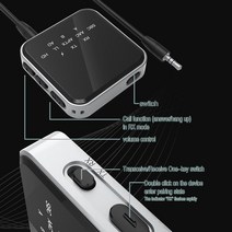 Bluetooth-5.2 송신기 무선 어댑터 핸즈프리 3.5mm AUX LL 오디오 TV 블루투스 모듈, 한개옵션0