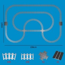 기차 레일 철도 레고 호환 MOC 도시 기차역 동굴 직선 곡선 레일2, 기차 트랙 09