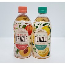 웅진 티즐 500ml 피치우롱티 12개+ 유자그린티 12개, 24개