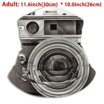 폴라로이드 로모카메라 즉석 레트로 캠코더 Yashica-B amp w 세척 가능 재사용 가능한 트렌디 입 얼굴 마스크 어린이 성인용 카메라 작가 필름 아날로그 로모 필터 포함, [05] Adult Scarf Mask, [01] Unisex
