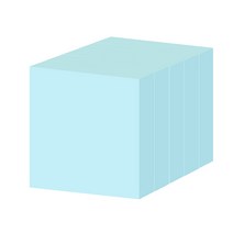 요랜드 점착메모지 정사각형 76 x 76mm, 5개, 블루