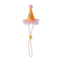 강아지 모자 애견 반려동물 패션 애완 동물 액세서리 개 고양이 조정 가능한 머리 장식 생일 파티 저렴한 가격 선물 용품 casquette chien, 오렌지 스커트