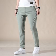 DFMEI 남자 일자 슬림 스판 트레이닝 캐주얼 팬츠