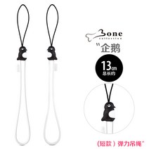 핸드폰줄 BONE 거치 스트랩 적용 IPHONEXS 팬시 카메라줄 해먹줄 애니메이션 실리콘 분실 방지 손 1761104620, 1, 팽귄 블랙 -짧은