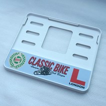 S-one 베스파 슈퍼커브 클래식스쿠터 클래식바이크 런던 오토바이 번호판가드, 1개, 화이트