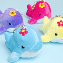 폭신 고래 열쇠고리 랜덤1개 키링 키홀더 봉제 인형 완구