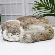 고양이 동물 장식 인형 미니어처 카페 인테리어소품, 리얼 브라운(높이10길이29cm)