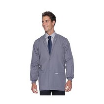 Landau Essentials 남성용 릴렉스 핏 5포켓 스냅 프론트 스크럽 재킷 7551, Steel Grey, Steel Grey