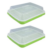 수직농장 수경재배기 수경재배키트 가정용스마트팜 2 세트 새싹 접시 성장 냄비 수경 야채 콩 가정용 식물 발아 트레이 뚜껑 키트와 보육