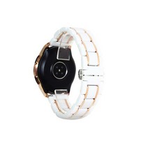 갤럭시워치 3 45mm 스트랩 세라믹 시계줄 22mm 호환 밴드, 심플-화이트