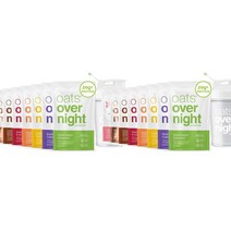 Oats Overnight Party Pack Variety 오웃스 오우버나이트 고단백 저당 쉐이크 파티 팩 오트밀 8개입 2.7 oz 77g 1팩, 2팩
