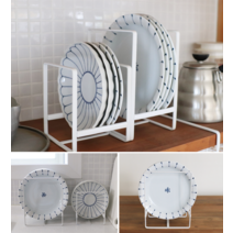 [원가몰] 화이트 와이어랙+실리콘패킹 접시랙 -2 size, 소