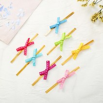 미니빵끈리본 스티치 약50개 장식타이 타이리본 꾸미기재료 포장