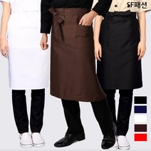 조리사 기본 허리 앞치마 유니폼, L(AE19), 화이트