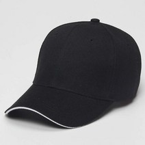 징크판넬 각파이프 알루미늄판남성 능직 야구 모자 무지 샌드위치 빌 캡 6 패널 브라운/오렌지/옐로우/, 02 Black
