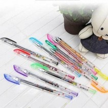 동아 미피 향기나는 펜 0.38 0.5 중성펜 향기펜 미피펜 향기나는펜 칼라펜, 주황