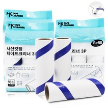 명강산업 돌돌이 테이프크리너 사선컷팅 S-06 90회리필 12롤, 1세트