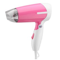 경량 컴팩트 여행 헤어 드라이어 접이식 핸들 음이온 일정한 온도 케어 850W 빠른 2 속도, [03] 분홍색