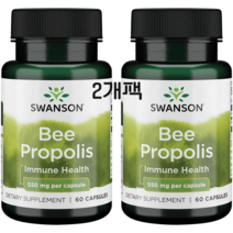 스완슨 Swanson Bee Propolis 550mg 비 프로폴리스 60 캡슐 2개, 1개, 1