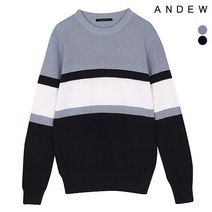남성 라운드넥 AC 조직단가라 풀오버(O181KT130P)