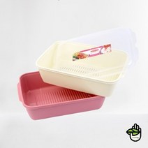 살림도우미 냉장고 채반 밀폐 반찬 보관 용기 통 6.5L