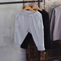 헬보이 남자 7부 카고 포켓 베이직 트레이닝 밴딩 조거팬츠