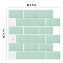 폴리싱타일 Self Adhesive Kitchen Waterproof Vinyl Mosaic Peel and Stick backsplash Wall Sticker Tiles, [01] 1piece, [13] MSOGW56