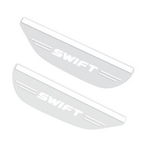 룸미러거치대 자동차 룸미러 백미러 차량 실내 유연한 pvc 2pieces car suzuki swift logo 레인 커버 바이저 쉐이드 쉴드 액세서리 용 레인 아이브로우, 신속한