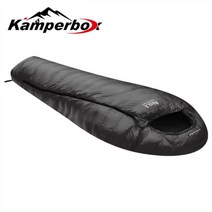Kamperbox 슬리핑 백 캠핑 겨울 초경량, Black, 1개