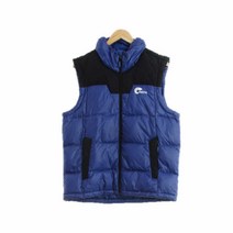 네파 코발트블루 체크 덕다운 패딩조끼 남자 7070