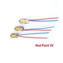 650nm 5mW 6MM 라인/크로스/레드 포인트 레이저 다이오드 모듈 헤드 유리 렌즈 초점 조절 가능 산업용 클, 04 Red Point 3V
