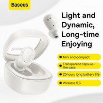 Baseus-Bowie WM02 TWS 이어폰 소음 차단 게이밍 헤드폰 무선 블루투스 5.3 긴 배터리 수명 신제품, 01. blue