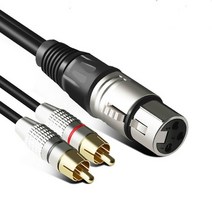 보안 부속 부품 anpwoo rca 라인 오디오 라인 2rca to xlr canon malefemale double lotus to canon 오디오 케이블 0.3 미터 3, 여성  2rca 3m