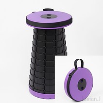 접이식 아코디언 의자 퍼플 접이식 휴대 의자 캠핑용 접이식 의자 화장대 의자