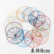 수학수업교구 12 개/몫 플라스틱 번호 분수 서클 수학 칩 장난감 도매 dia. 8 cm