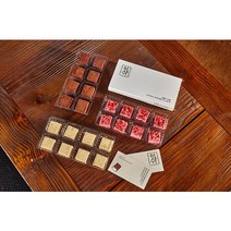 잇쉬와 잇샤의 수제초콜릿 파베 수제 생초콜릿 3가지맛, 1박스, 140g, 딸기