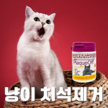 스웨덴 치과의사가 만든 명품 반려견 고양이 치석제거 40g 100% 천연원료 요오드 비타민 미네랄 치석 플라그 입냄새 제거 NO 인공색소 글루텐 설탕 미국 수의치과건강협회 VOHC, 고양이전용