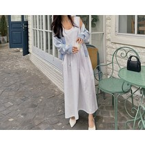 [리리앤코] 모노라임 레이어드 나시 롱 원피스