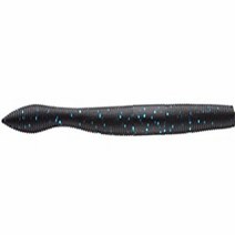 Daiwa Plastic Worms NF-5-021 Yamamoto Neko Fatworm 5” Black with Blue Flake, 1