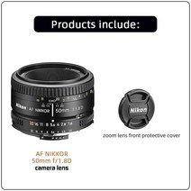 Nikon AF NIKKOR 50mm f/1.8D 렌즈 니콘 디지털 SLR 카메라 d850 d500 d7100 d5300 d7500 풀 프레임 표준 고정 초점, [01] AF 50mm F1.8D