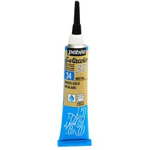 페베오 천에 입체적으로 그릴 수 있는 페인트 세타 컬러 3D 메탈 20ml NO. 34 화이트 골드