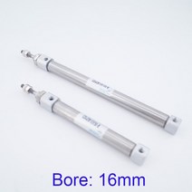 소형유압실린더 가이드실린더 스테인레스 스틸 미니 실린더 보어 16mm 스트로크 ~ 200mm CDJ2B 복동/단동, 09 75mm_02 Single acting(S)